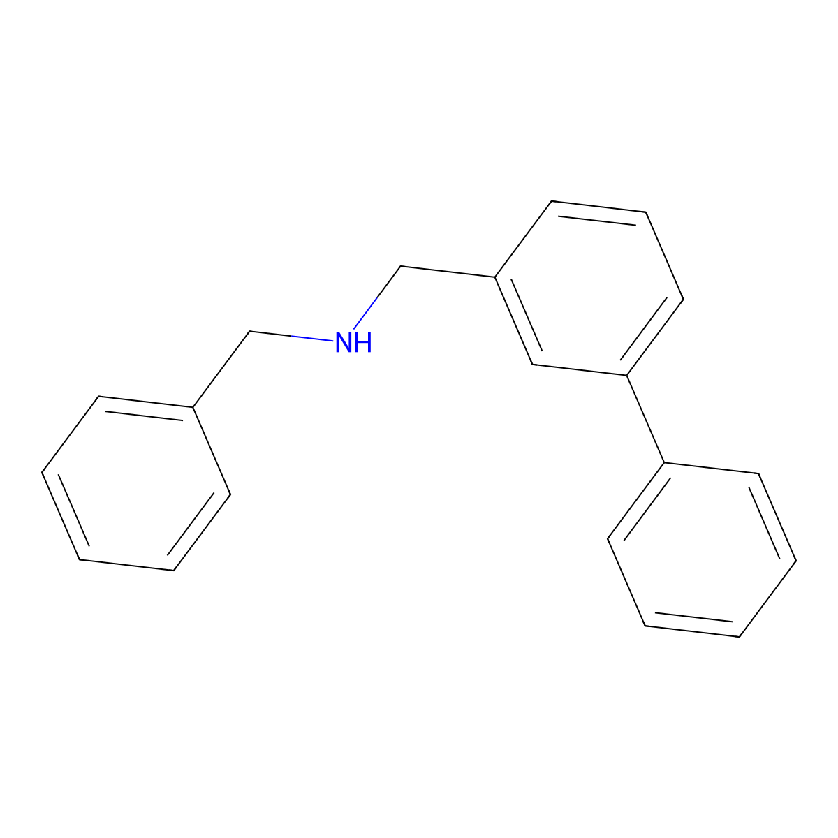 1-([1,1'-biphenyl]-3-yl)-N-benzylmethanamine molecular structure, CAS 1048118-05-3