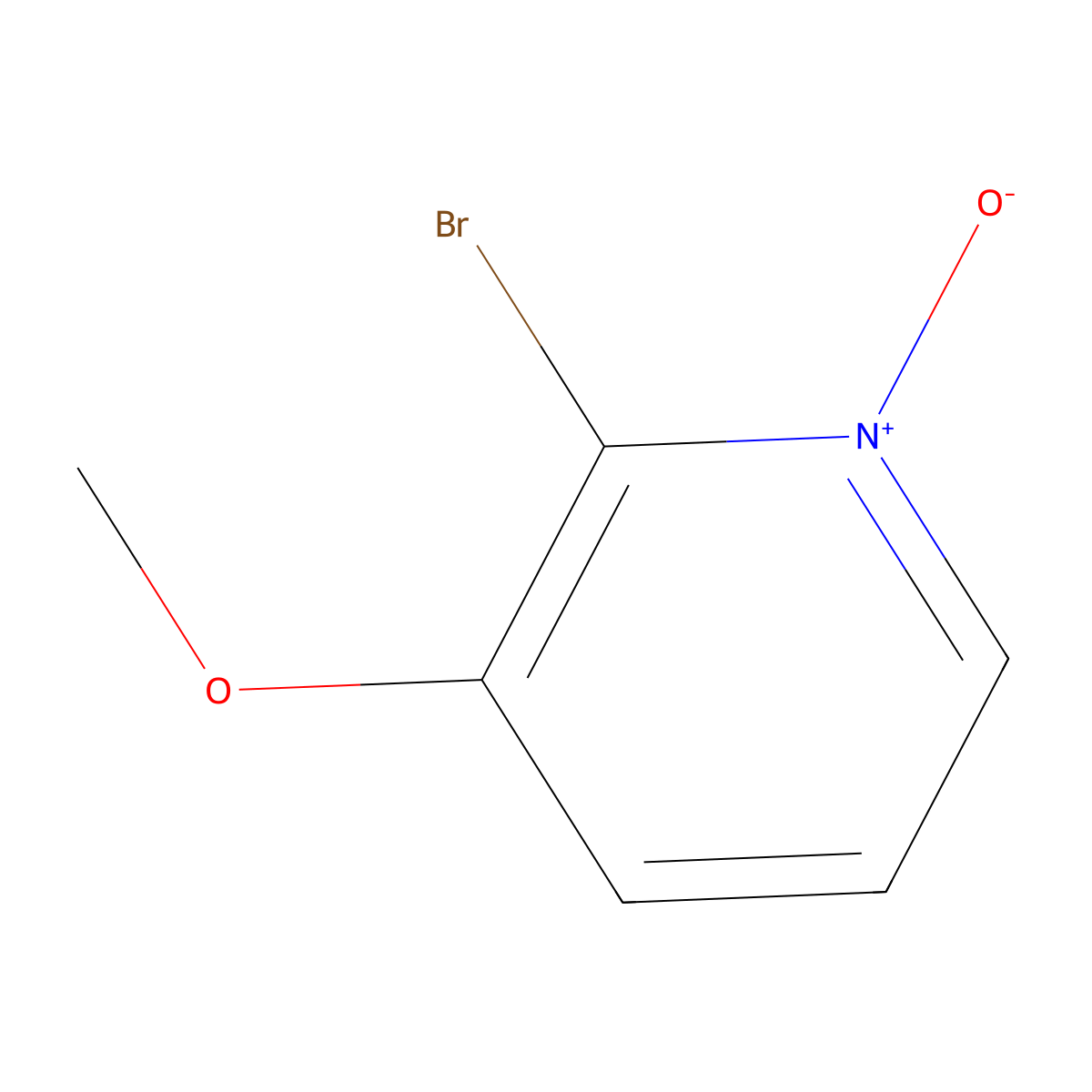 2-Bromo-3-methoxypyridine 1-oxide molecular structure, CAS 104819-48-9
