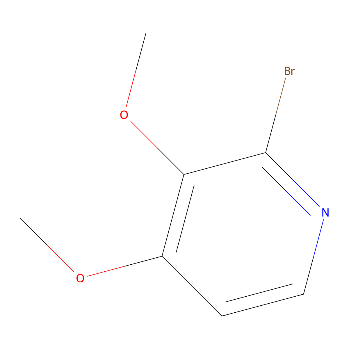 2-Bromo-3,4-dimethoxypyridine molecular structure, CAS 104819-52-5
