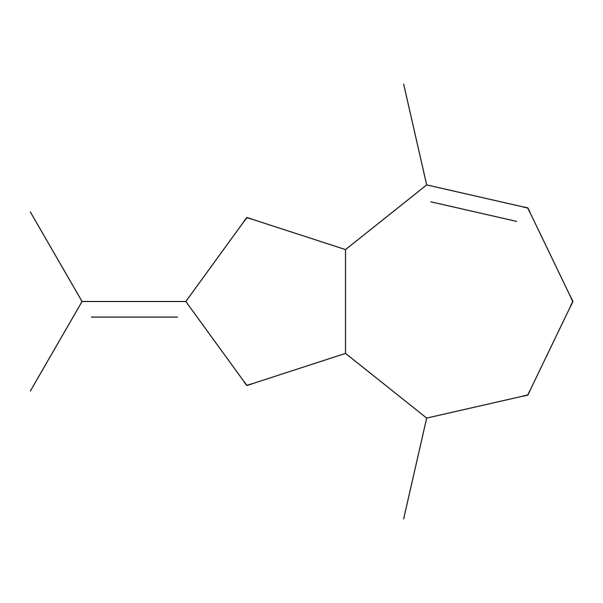 1,2,3,3a,4,5,6,8a-Octahydro-2-isopropylidene-4,8-dimethylazulene molecular structure, CAS 10482-46-9