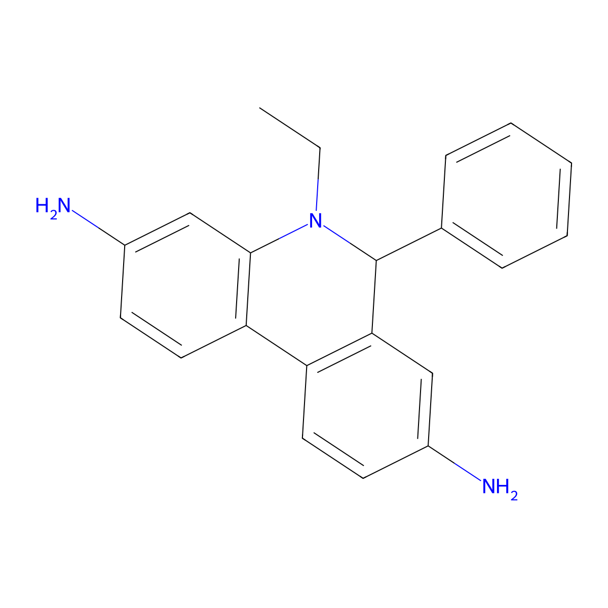 Dihydroethidium molecular structure, CAS 104821-25-2