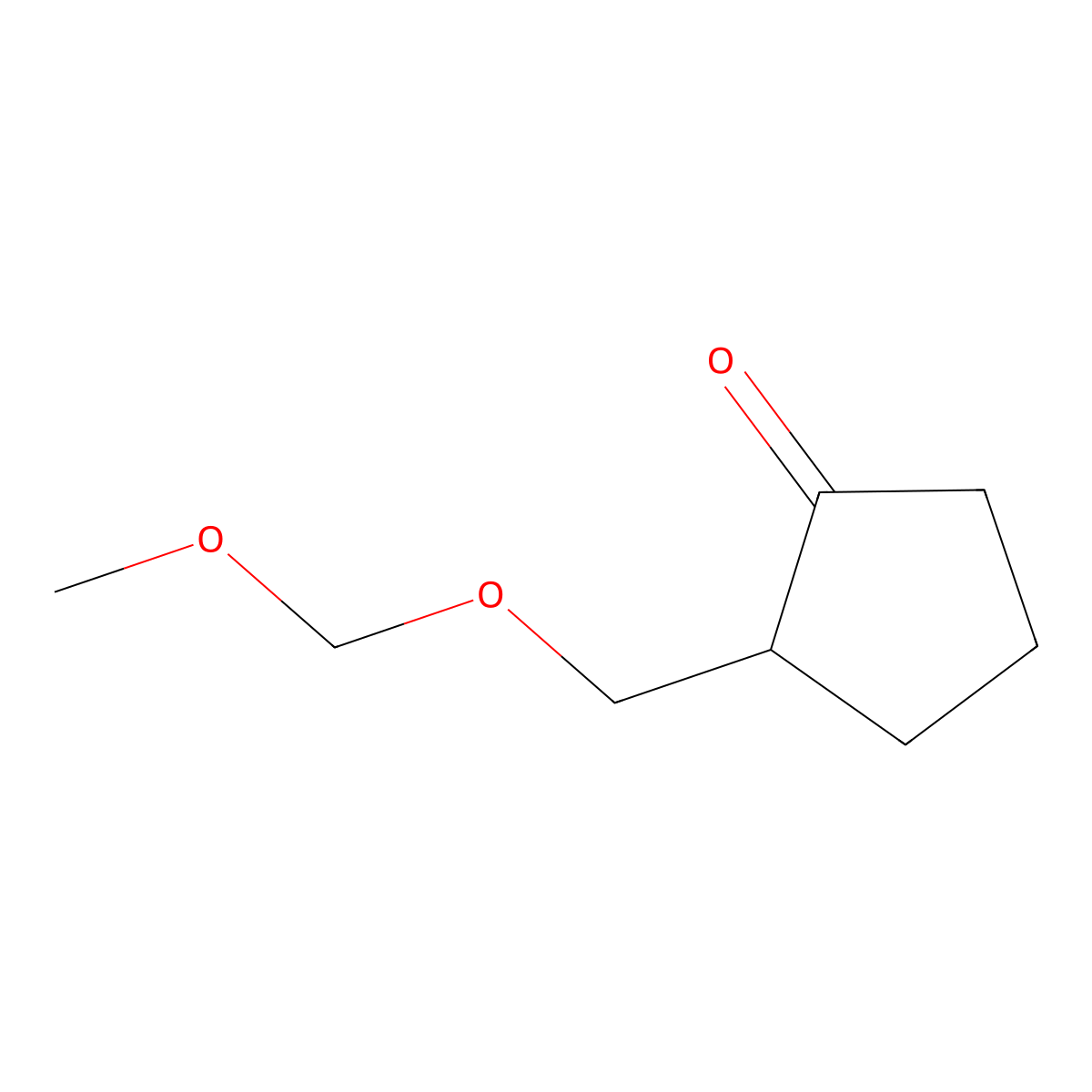 2-((Methoxymethoxy)methyl)cyclopentanone molecular structure, CAS 104823-04-3