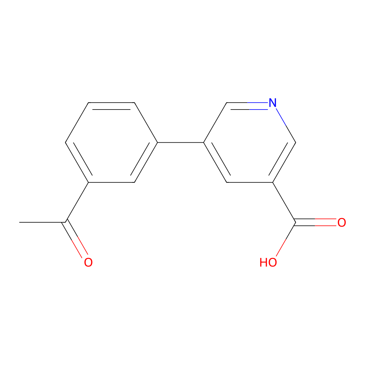 5-(3-Acetylphenyl)pyridine-3-carboxylic acid molecular structure, CAS 1048267-40-8