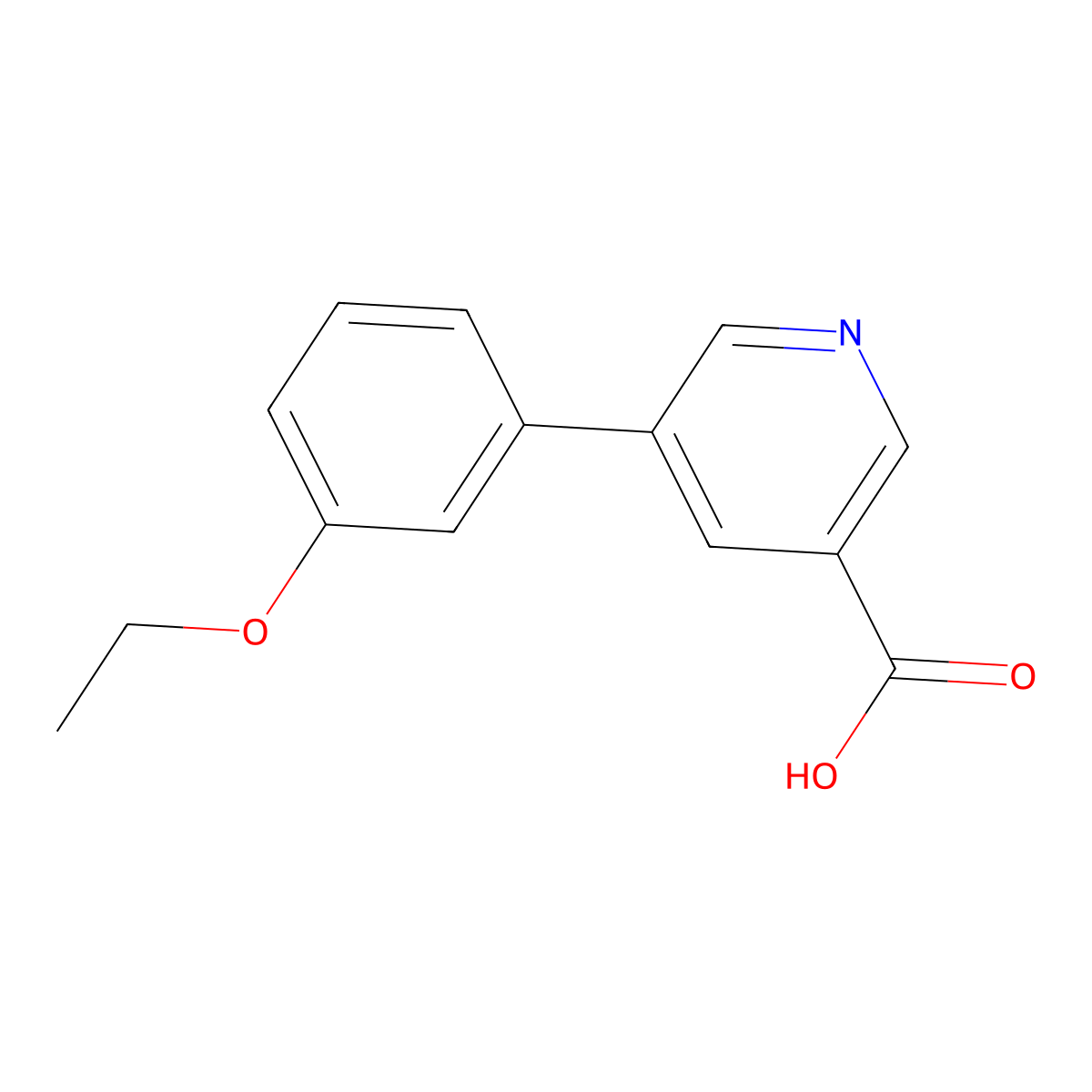 5-(3-Ethoxyphenyl)nicotinic acid molecular structure, CAS 1048273-45-5