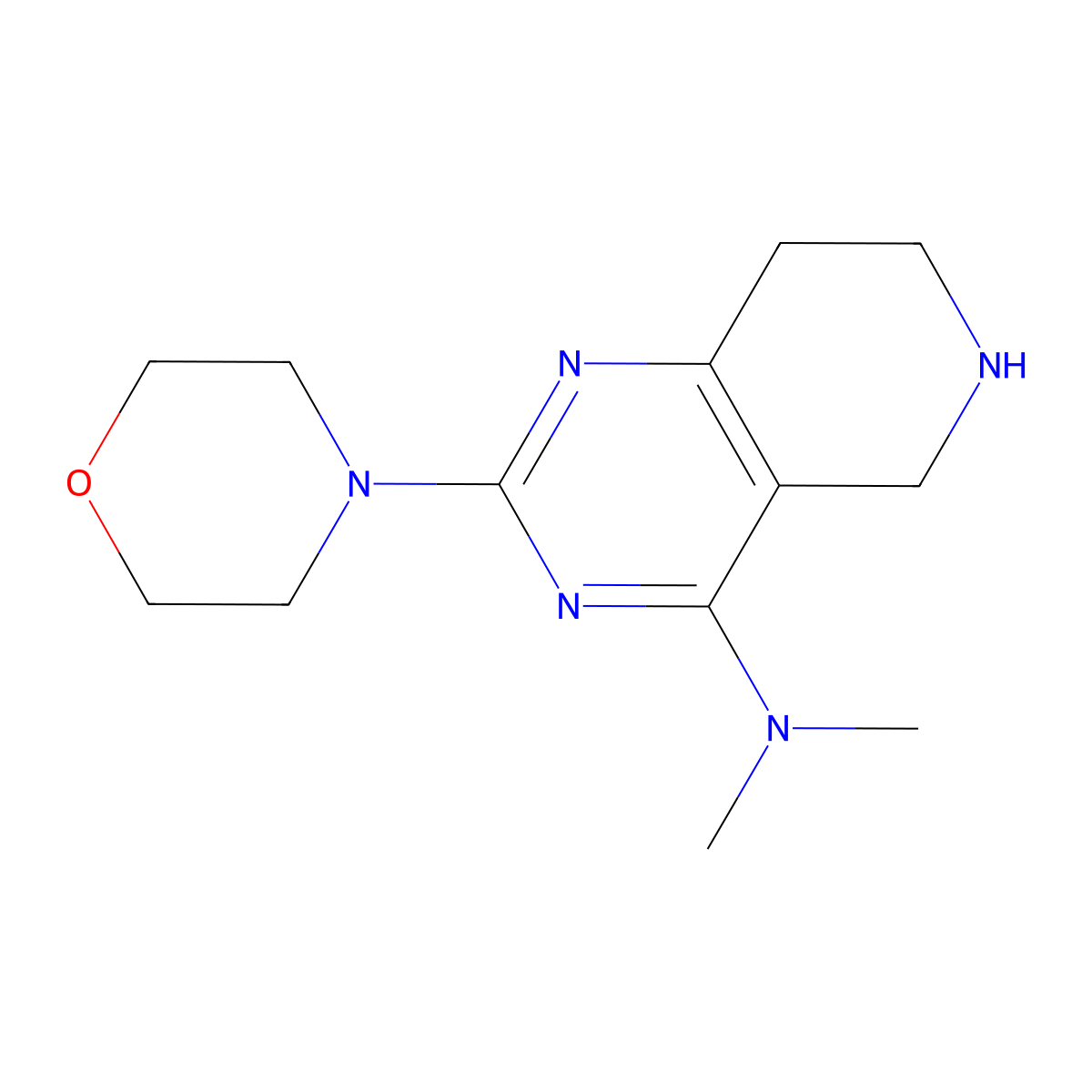 N,N-Dimethyl-2-morpholino-5,6,7,8-tetrahydropyrido[4,3-d]pyrimidin-4-amine molecular structure, CAS 1048282-17-2