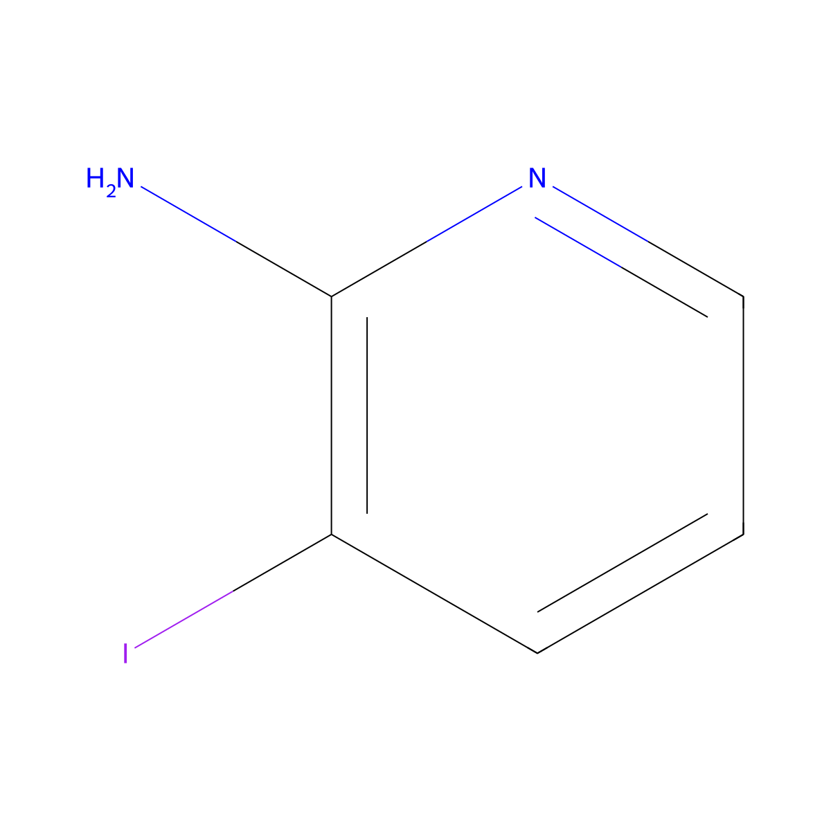 2-Amino-3-iodopyridine molecular structure, CAS 104830-06-0