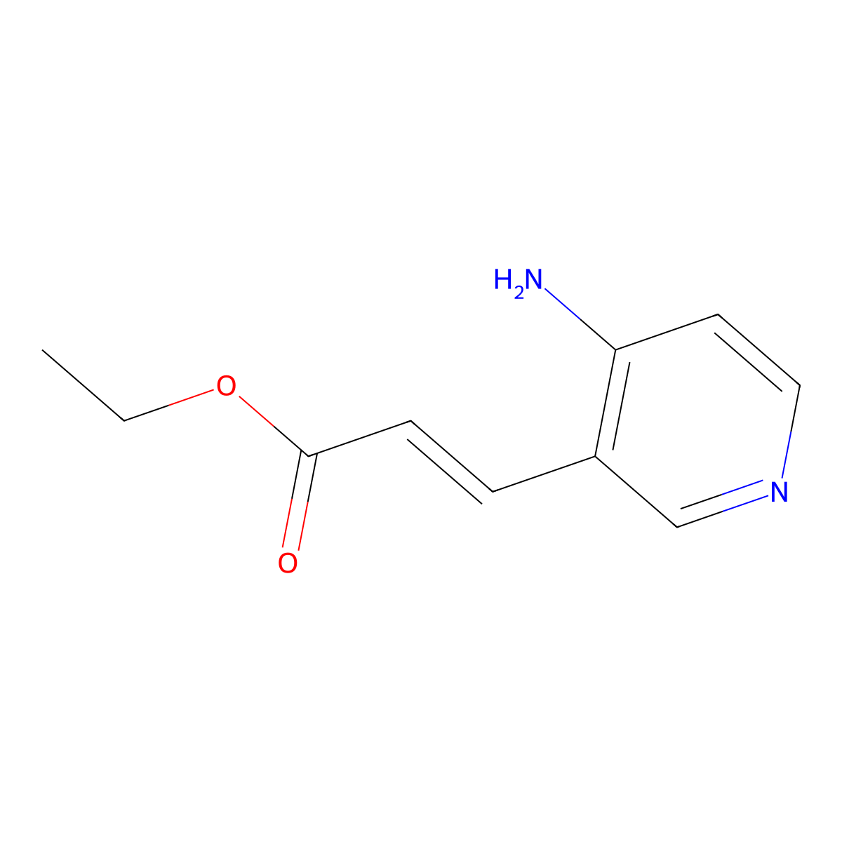 Ethyl 3-(4-aminopyridin-3-YL)prop-2-enoate molecular structure, CAS 104830-07-1