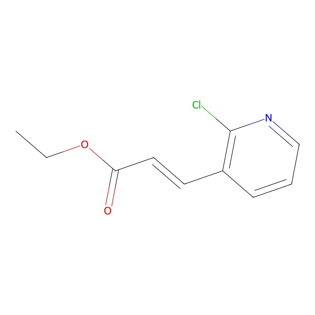 3-(2-Chloro-pyridin-3-yl)-acrylic acid ethyl ester molecular structure, CAS 104830-08-2