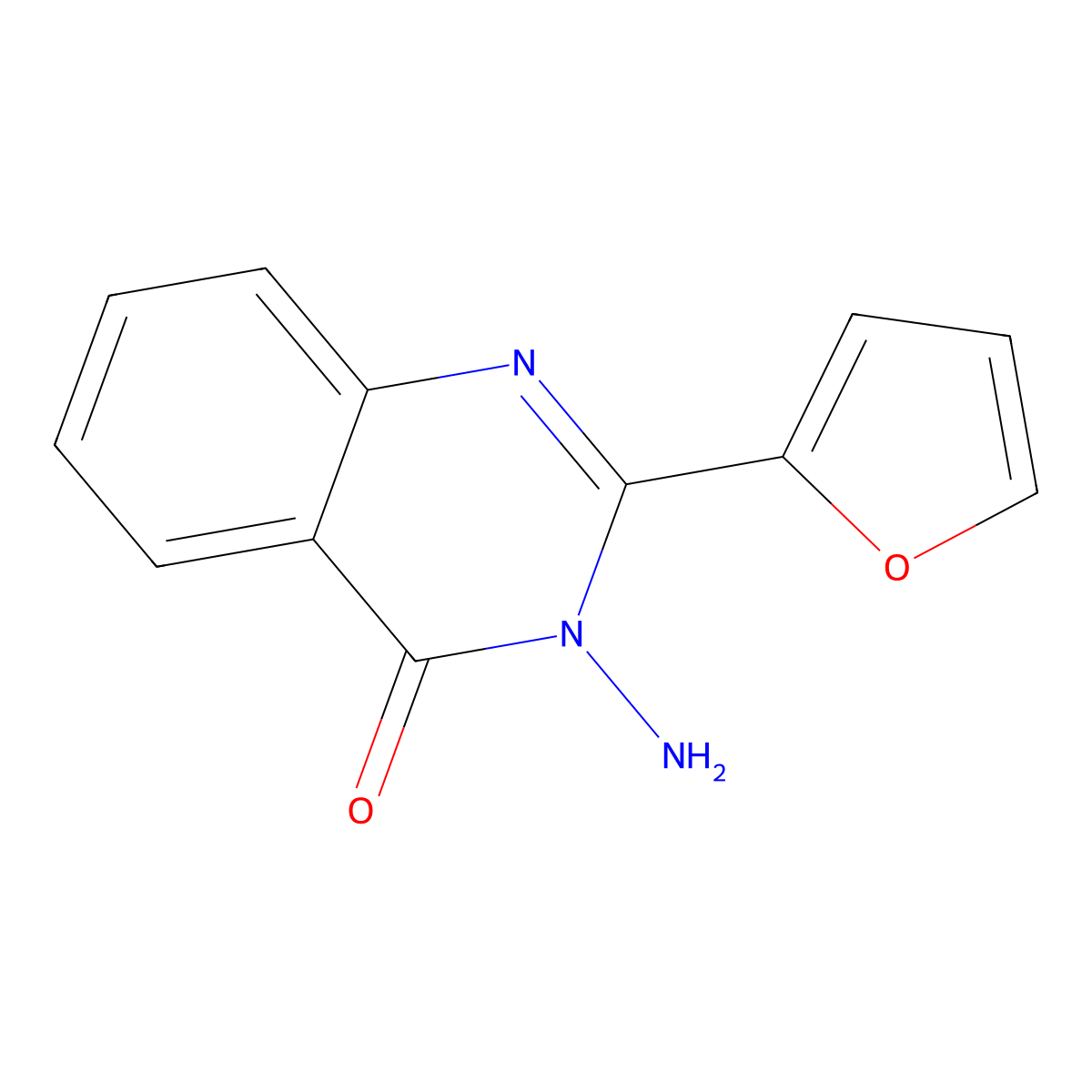 3-Amino-2-(furan-2-yl)quinazolin-4-one molecular structure, CAS 104830-72-0