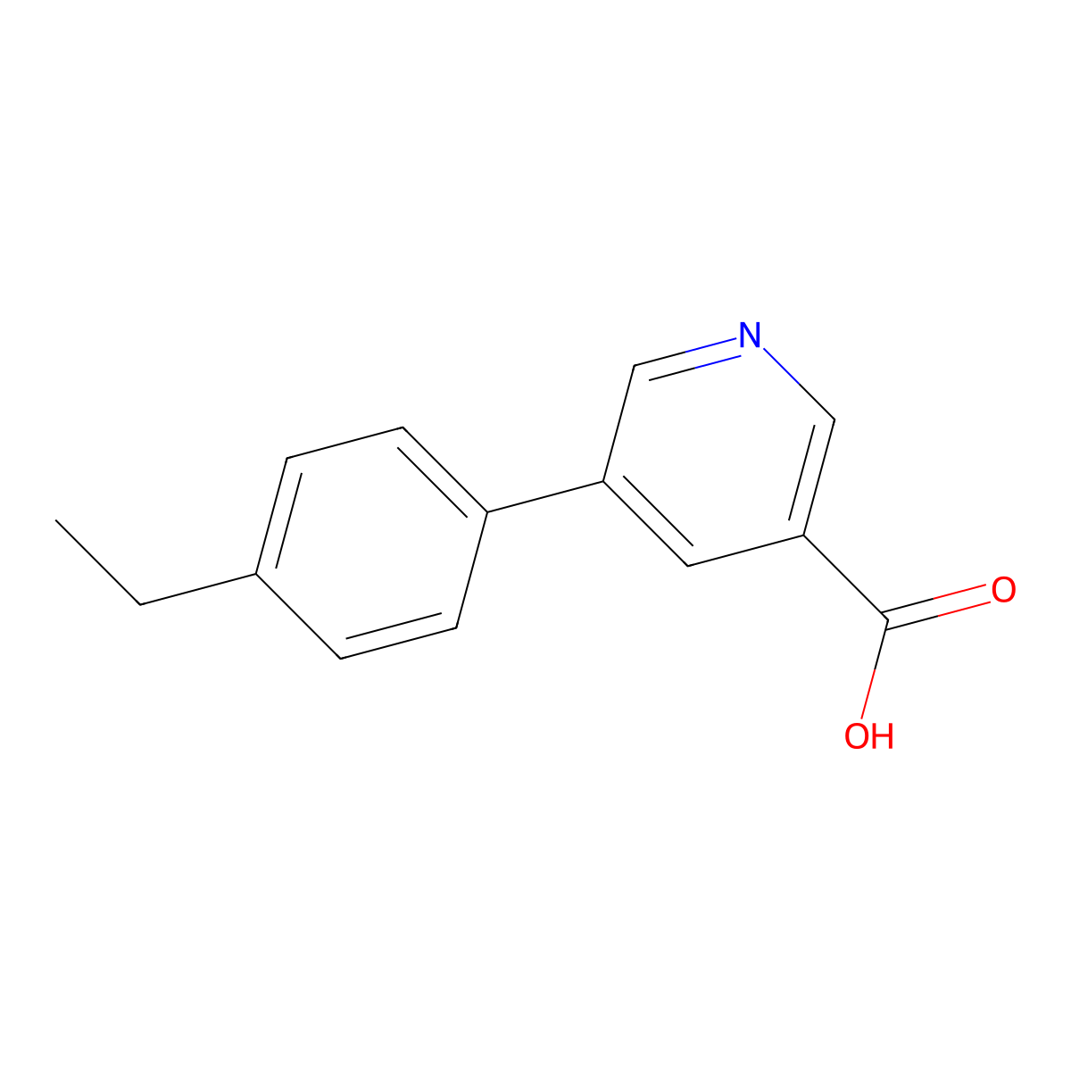 5-(4-Ethylphenyl)nicotinic acid molecular structure, CAS 1048308-04-8