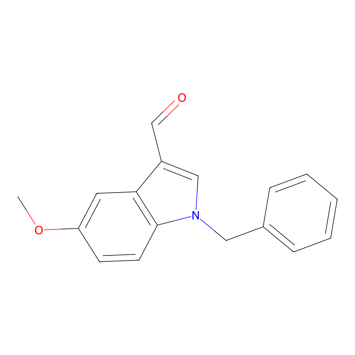 1-benzyl-5-methoxy-1H-indole-3-carbaldehyde molecular structure, CAS 104831-79-0