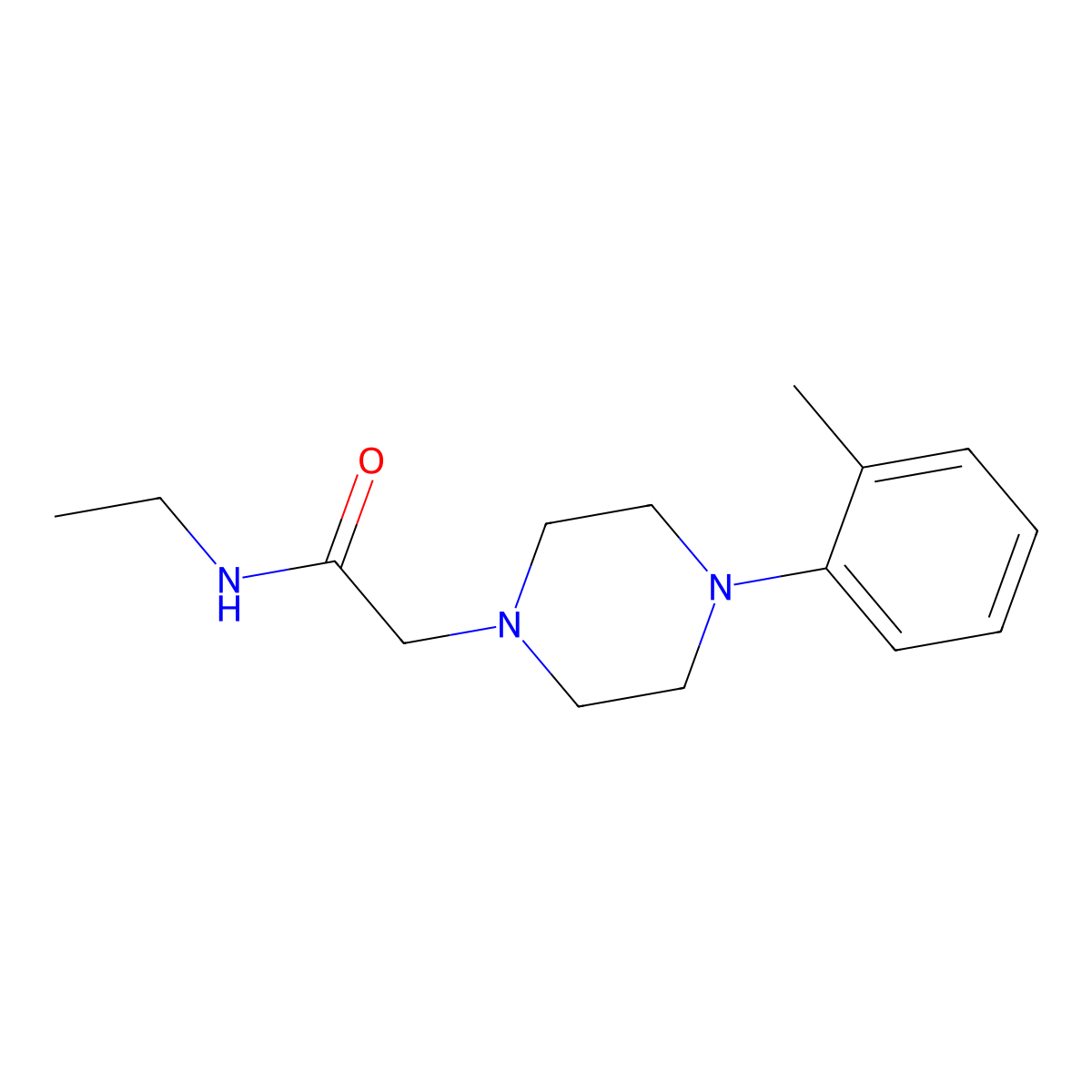 N-ethyl-2-[4-(2-methylphenyl)piperazin-1-yl]acetamide molecular structure, CAS 1048310-88-8
