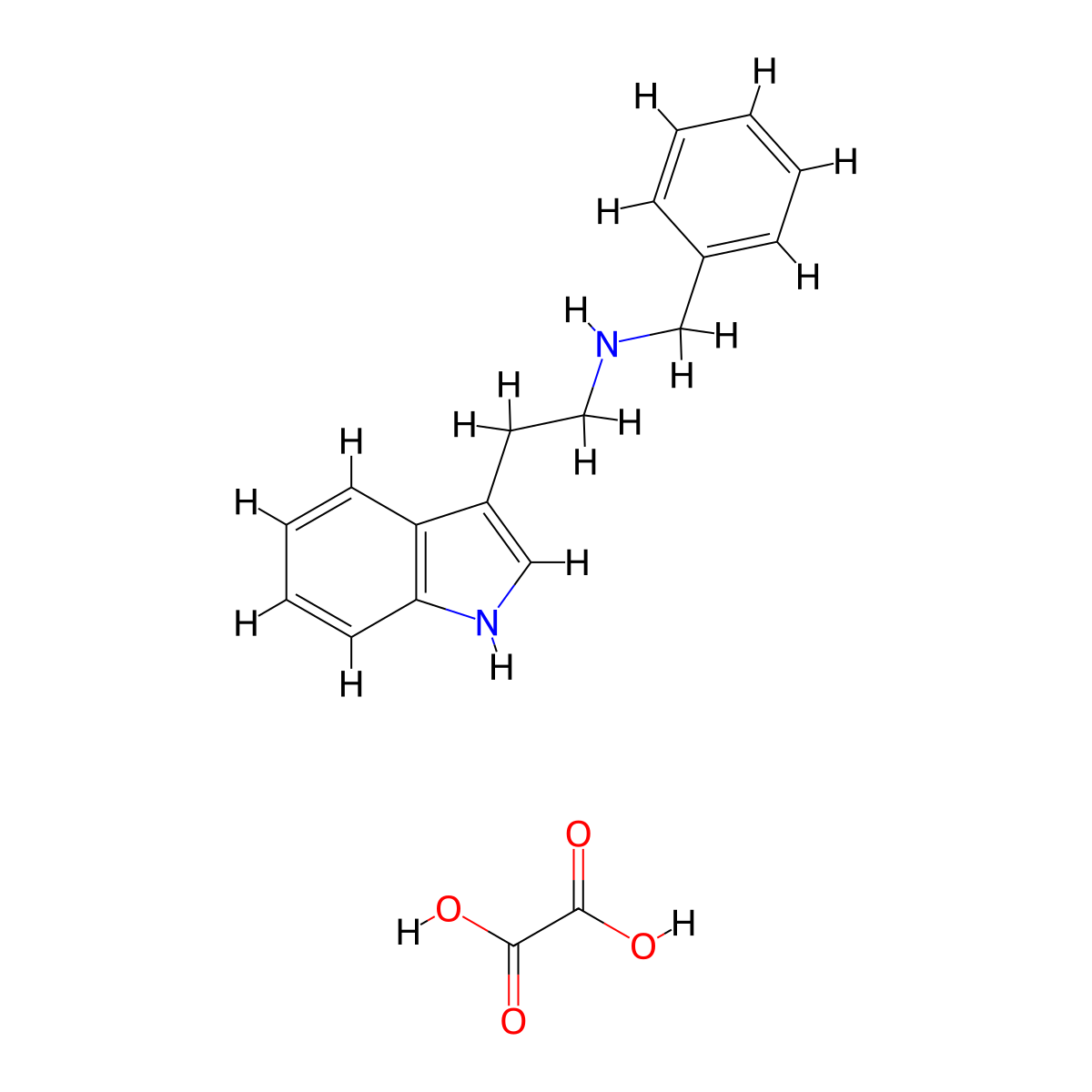 Benzyl-[2-(1H-indol-3-YL)-ethyl]-amine oxalate molecular structure, CAS 1048326-81-3