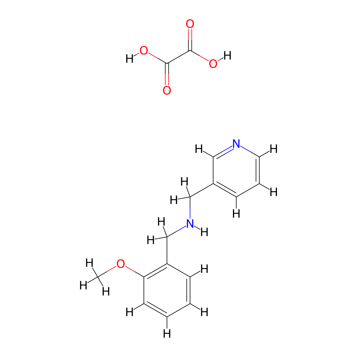 N-(2-Methoxybenzyl)-1-(pyridin-3-yl)methanamine oxalate molecular structure, CAS 1048331-40-3