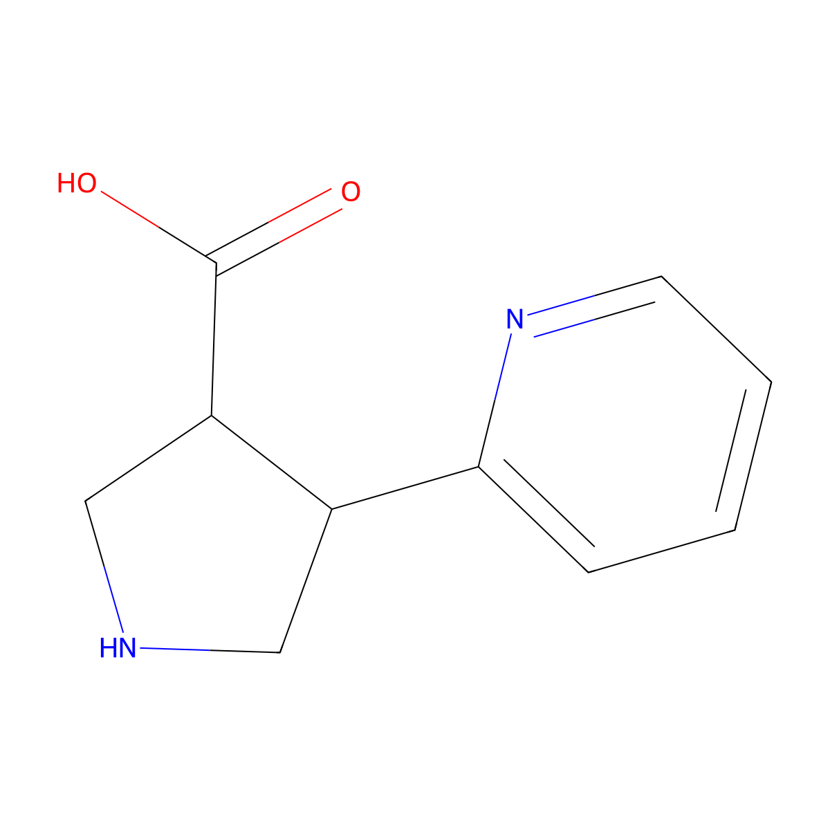 4-(Pyridin-2-yl)pyrrolidine-3-carboxylic acid molecular structure, CAS 1048333-66-9