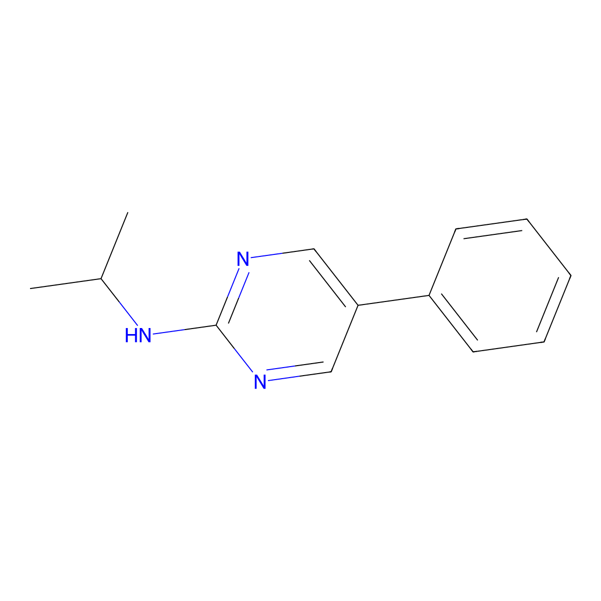 N-(1-Methylethyl)-5-phenyl-2-pyrimidinamine molecular structure, CAS 1048338-59-5