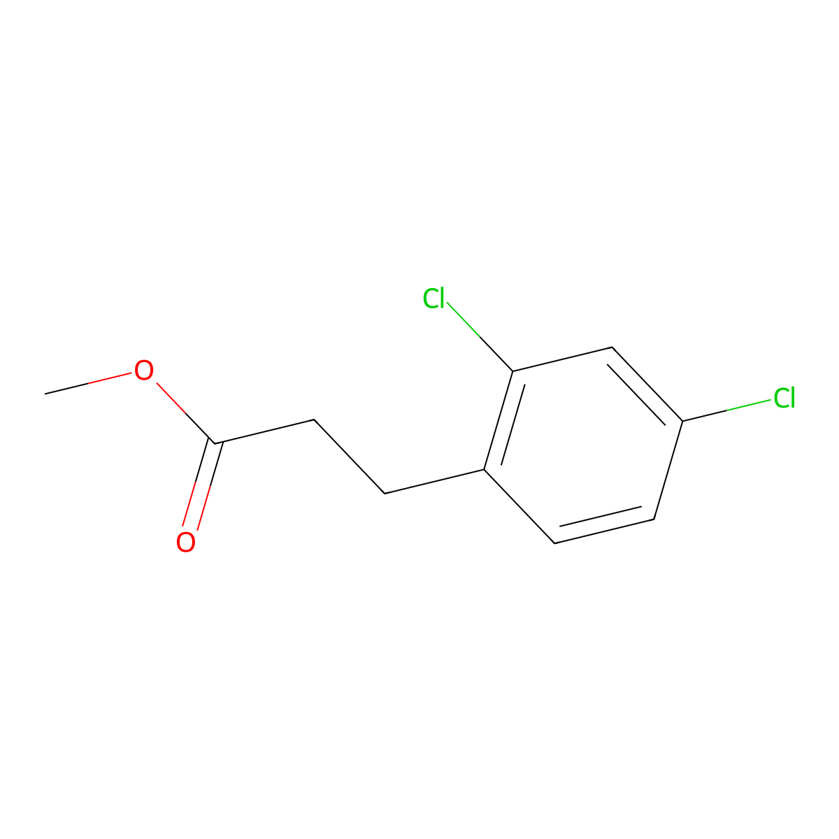 Methyl 3-(2,4-dichlorophenyl)propanoate molecular structure, CAS 1048340-02-8