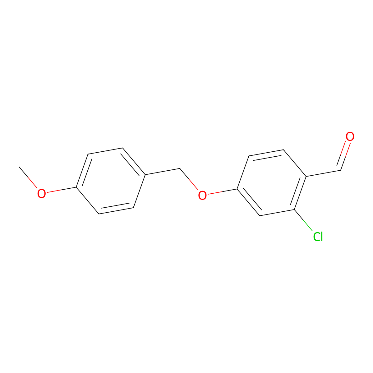 2-Chloro-4-[(4-methoxyphenyl)methoxy]benzaldehyde molecular structure, CAS 1048340-04-0