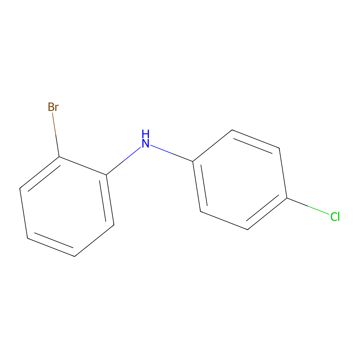 2-Bromo-N-(4-chlorophenyl)aniline molecular structure, CAS 1048344-67-7