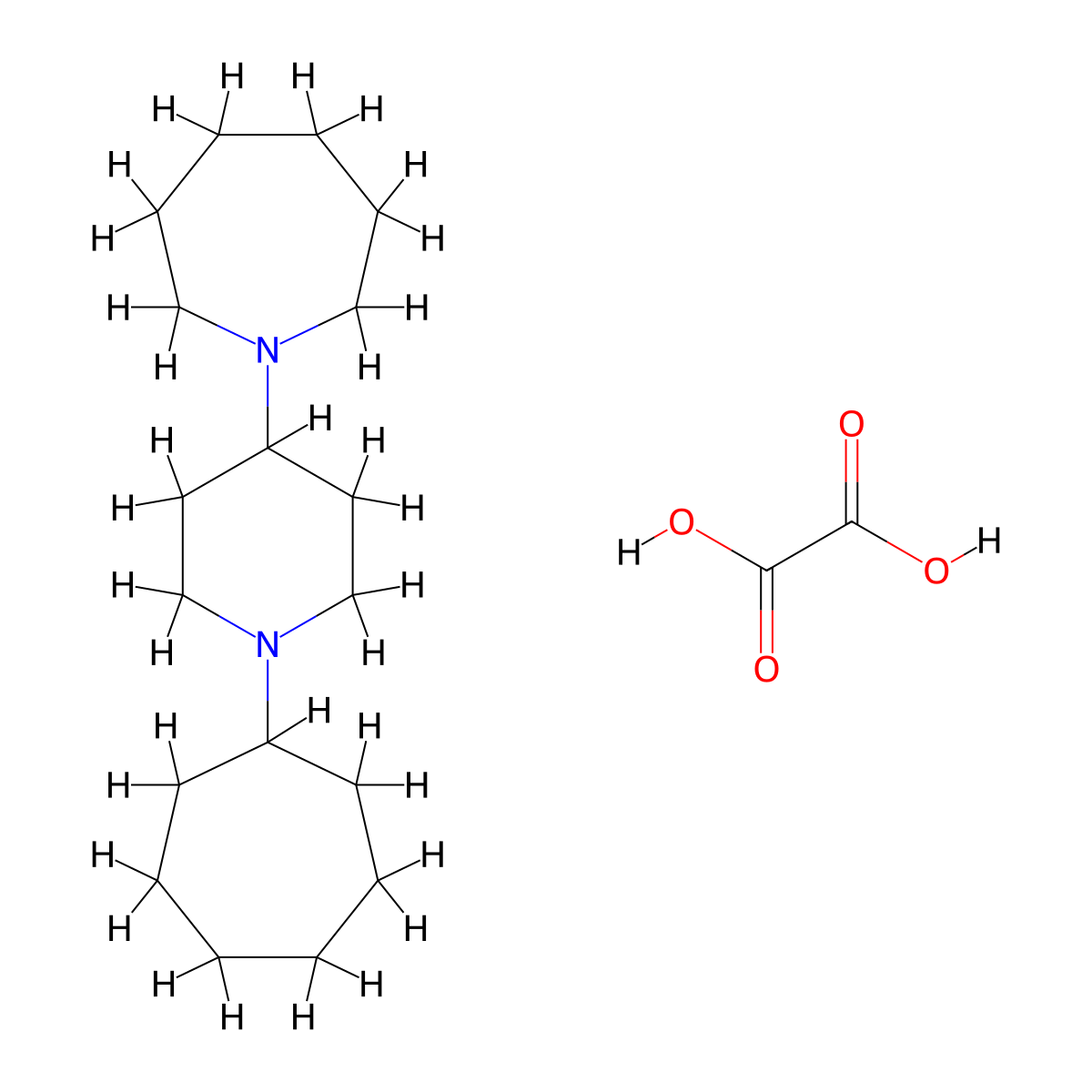 1-(1-Cycloheptylpiperidin-4-yl)azepane;oxalic acid molecular structure, CAS 1048345-37-4