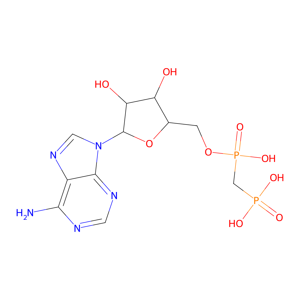 Alpha,beta-methylene adenosine 5'-diphosphate molecular structure, CAS 104835-70-3