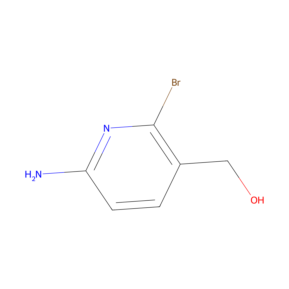 (6-Amino-2-bromopyridin-3-yl)methanol molecular structure, CAS 1048357-75-0