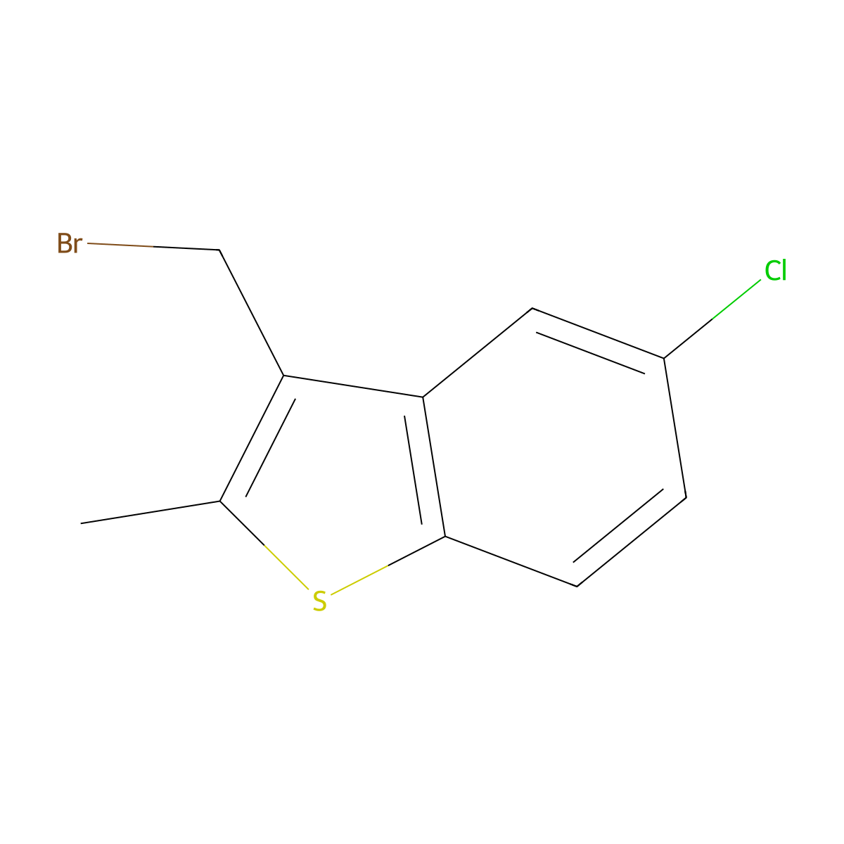 3-(Bromomethyl)-5-chloro-2-methyl-1-benzothiophene molecular structure, CAS 1048357-77-2
