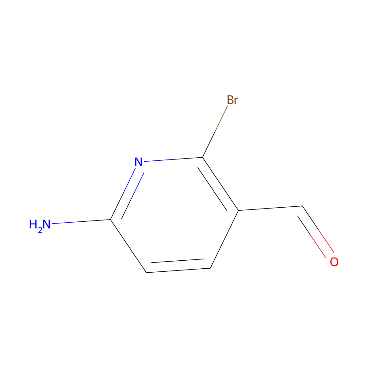 6-Amino-2-bromopyridine-3-carbaldehyde molecular structure, CAS 1048358-48-0