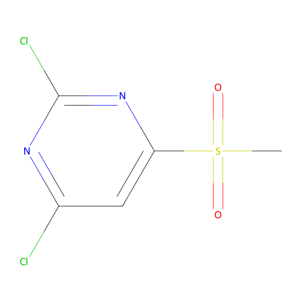 2,4-Dichloro-6-methanesulfonylpyrimidine molecular structure, CAS 1048389-45-2