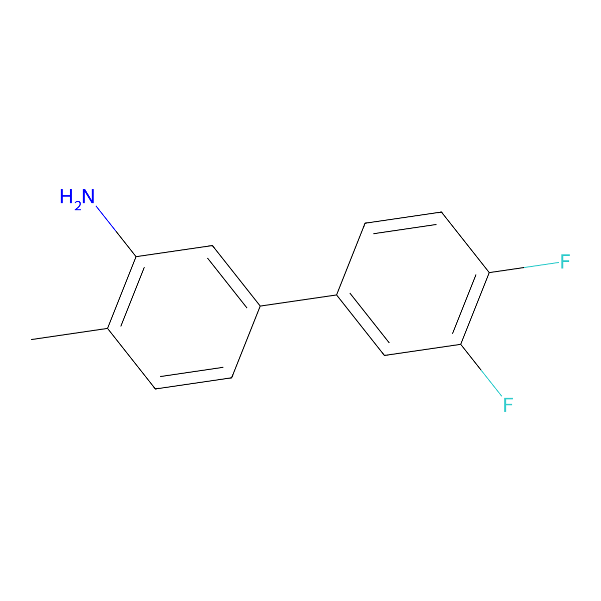 5-(3,4-Difluorophenyl)-2-methylaniline molecular structure, CAS 1048389-49-6