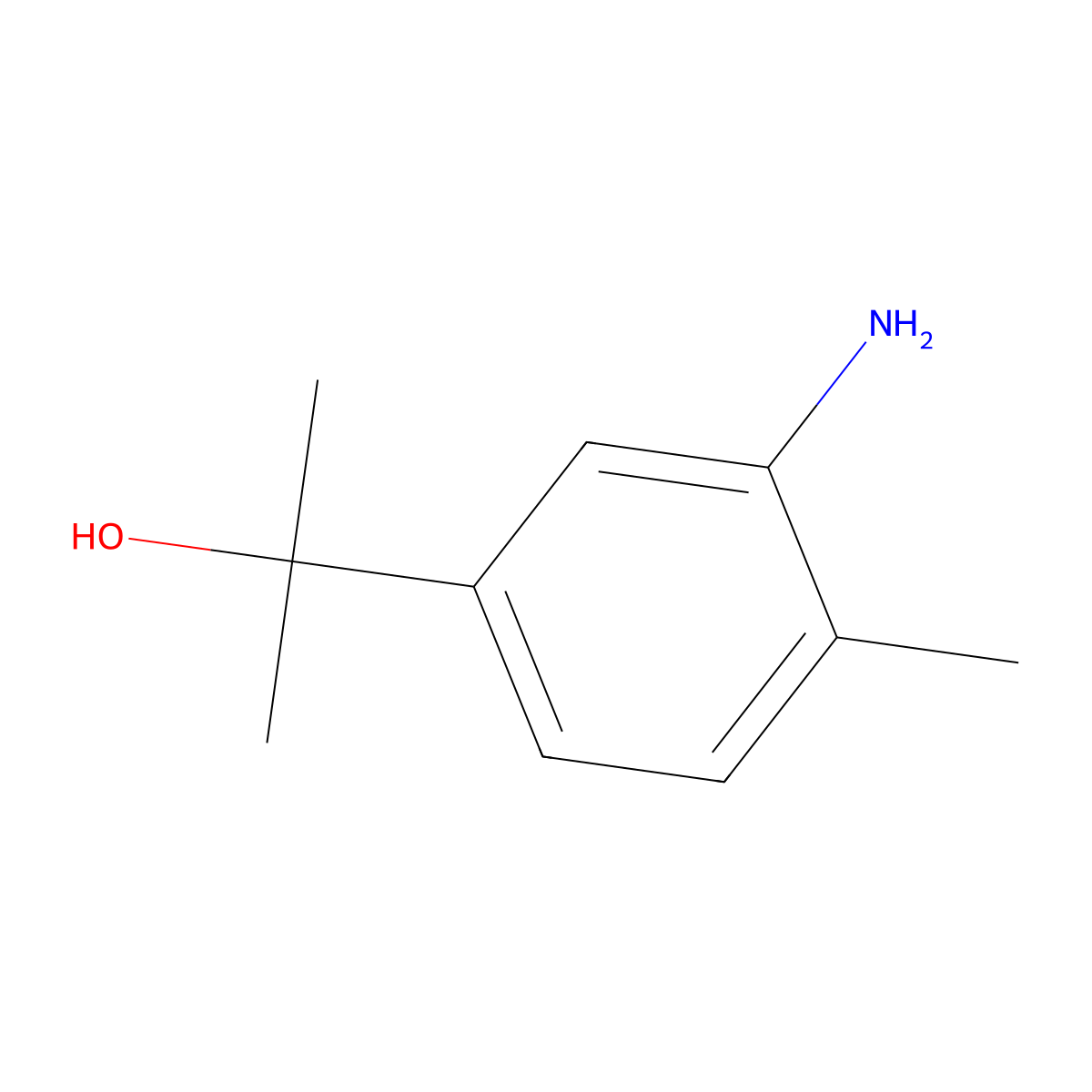 2-(3-Amino-4-methylphenyl)propan-2-ol molecular structure, CAS 1048389-81-6