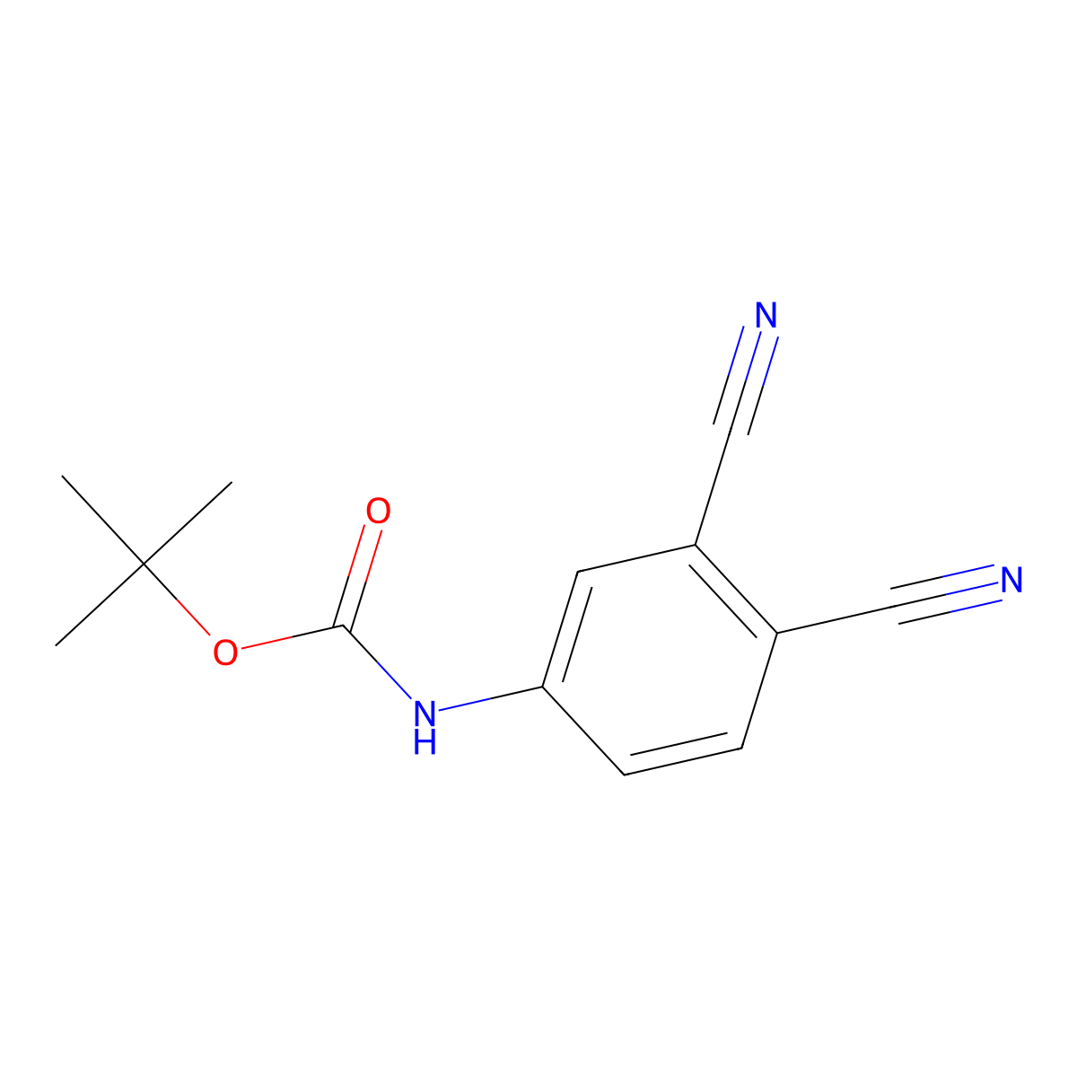 tert-Butyl (3,4-dicyanophenyl)carbamate molecular structure, CAS 1048390-01-7