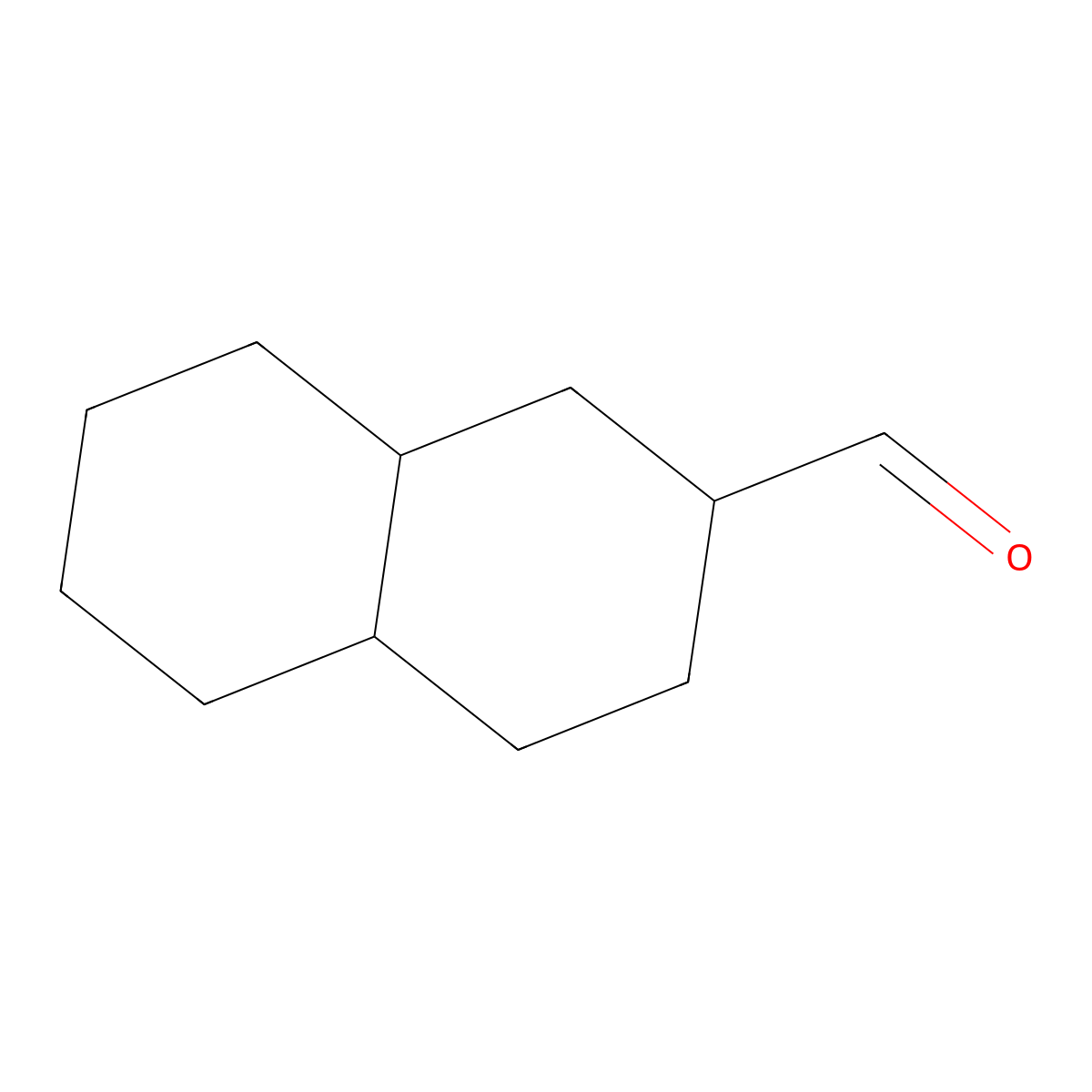 Decahydronaphthalene-2-carbaldehyde molecular structure, CAS 10484-22-7