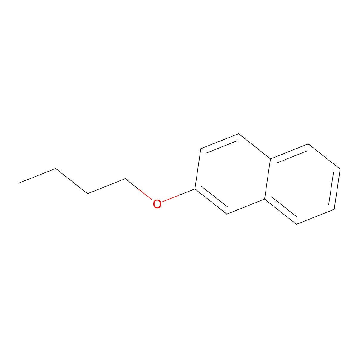 Butyl beta-naphthyl ether molecular structure, CAS 10484-56-7