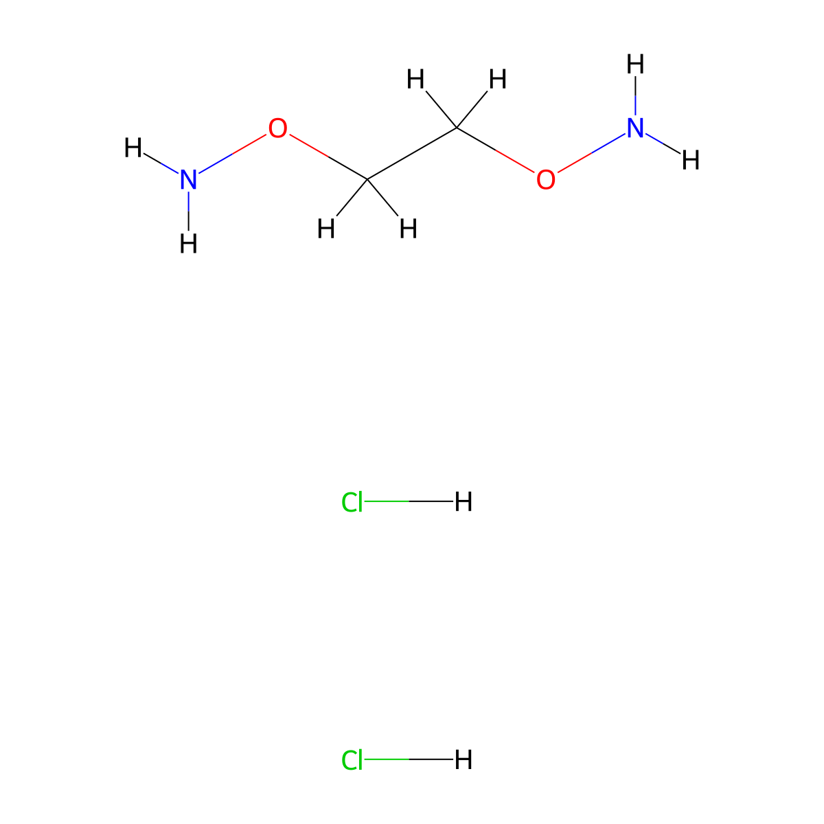 O,O'-(Ethane-1,2-diyl)bis(hydroxylamine) dihydrochloride molecular structure, CAS 104845-83-2