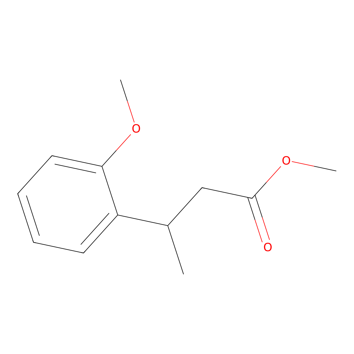 3-(2-Methoxy-phenyl)-butyric acid methyl ester molecular structure, CAS 104846-98-2