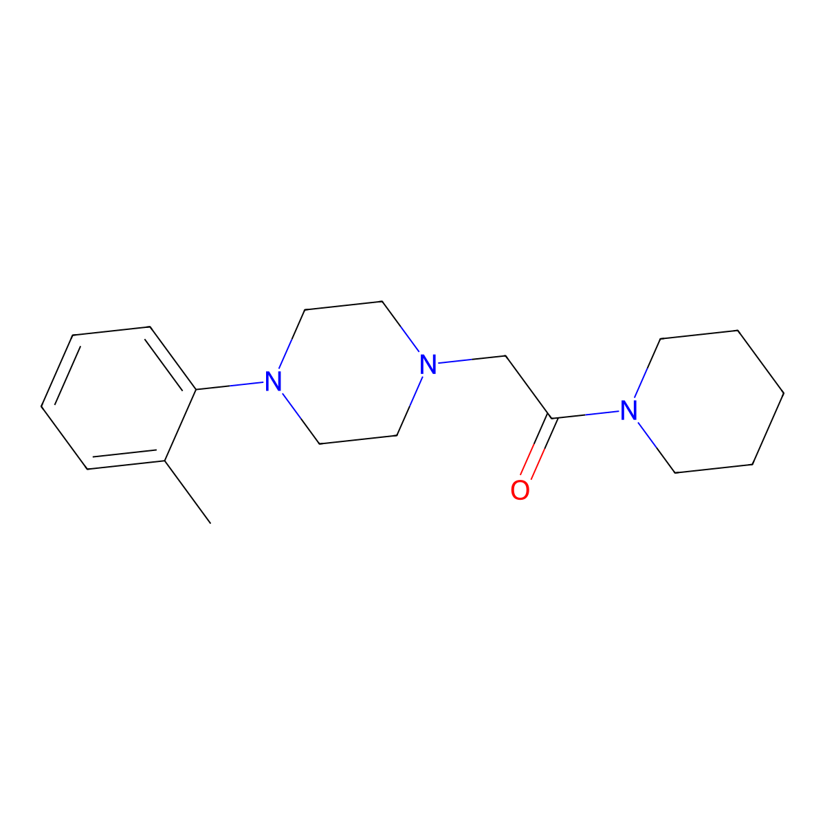 2-[4-(2-Methylphenyl)piperazin-1-yl]-1-(piperidin-1-yl)ethan-1-one molecular structure, CAS 1048481-25-9