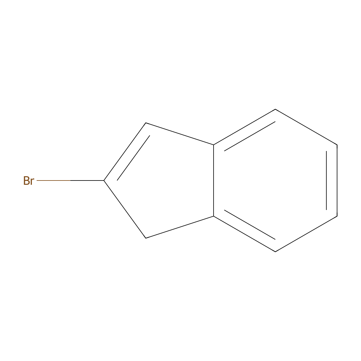 1H-Indene, 2-bromo- molecular structure, CAS 10485-09-3