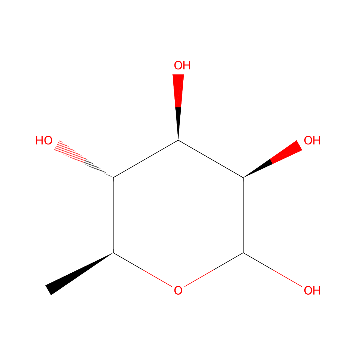 L-Rhamnose molecular structure, CAS 10485-94-6
