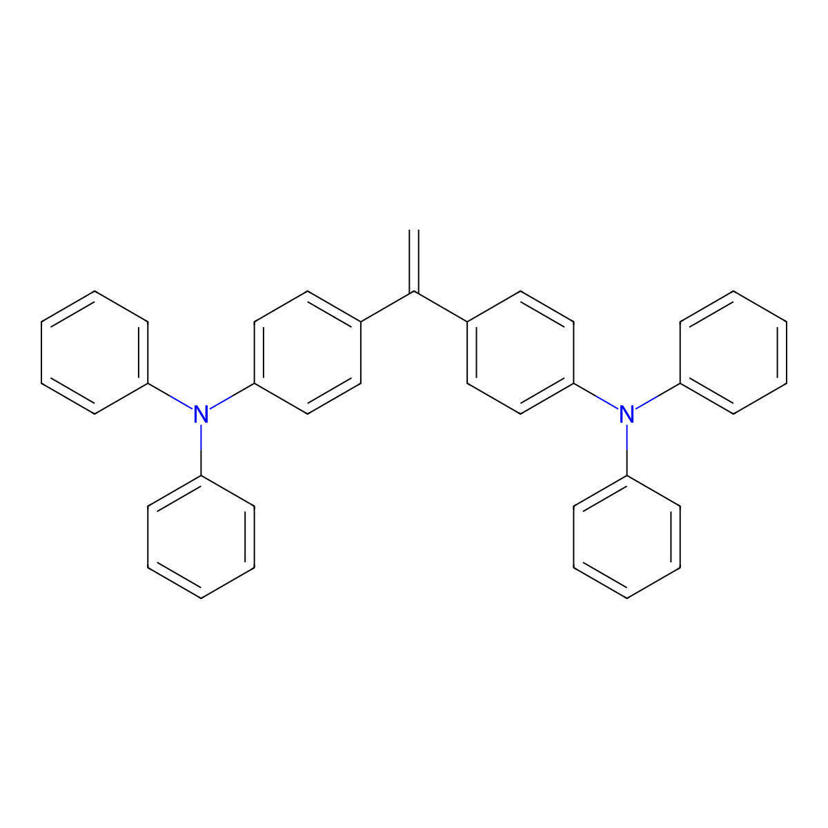 N,N'-[Ethene-1,1-diyldi(4,1-phenylene)]bis(N-phenylaniline) molecular structure, CAS 104854-68-4