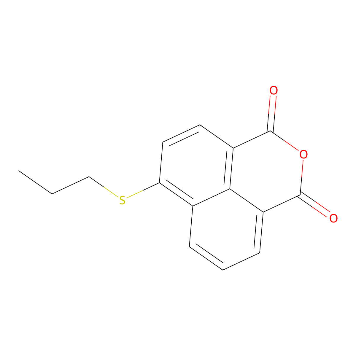 6-(propylthio)-1H,3H-naphtho[1,8-cd]pyran-1,3-dione molecular structure, CAS 104854-89-9