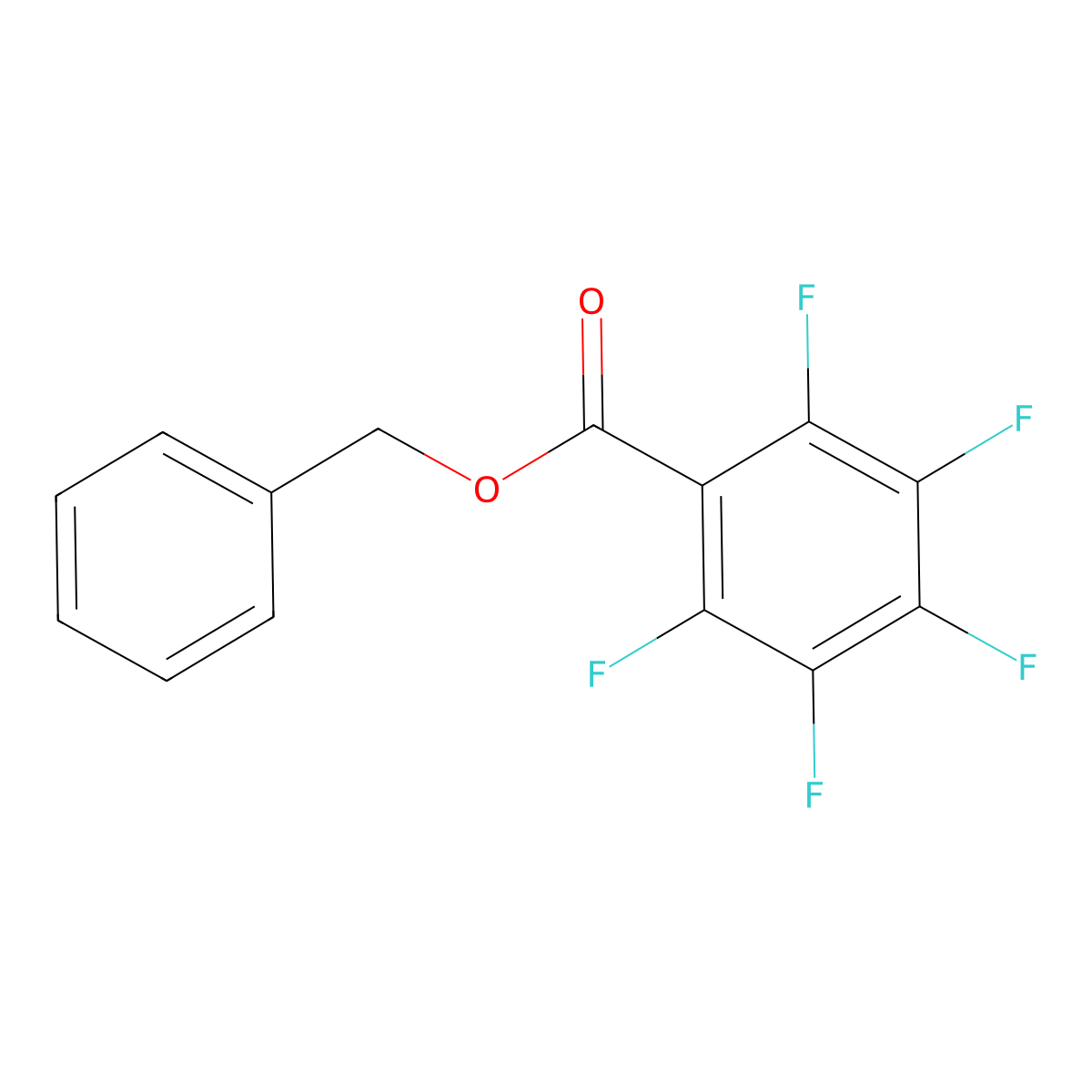Pentafluorobenzoic acid, benzyl ester molecular structure, CAS 104856-46-4