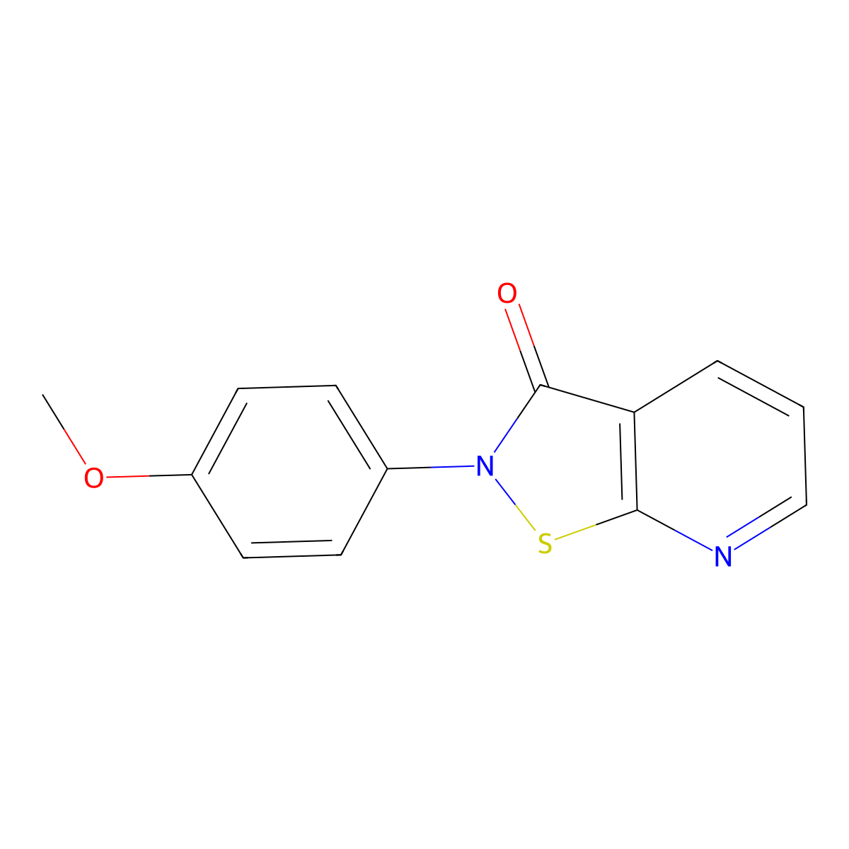 2-(4-Methoxyphenyl)isothiazolo[5,4-b]pyridin-3(2H)-one molecular structure, CAS 104857-29-6