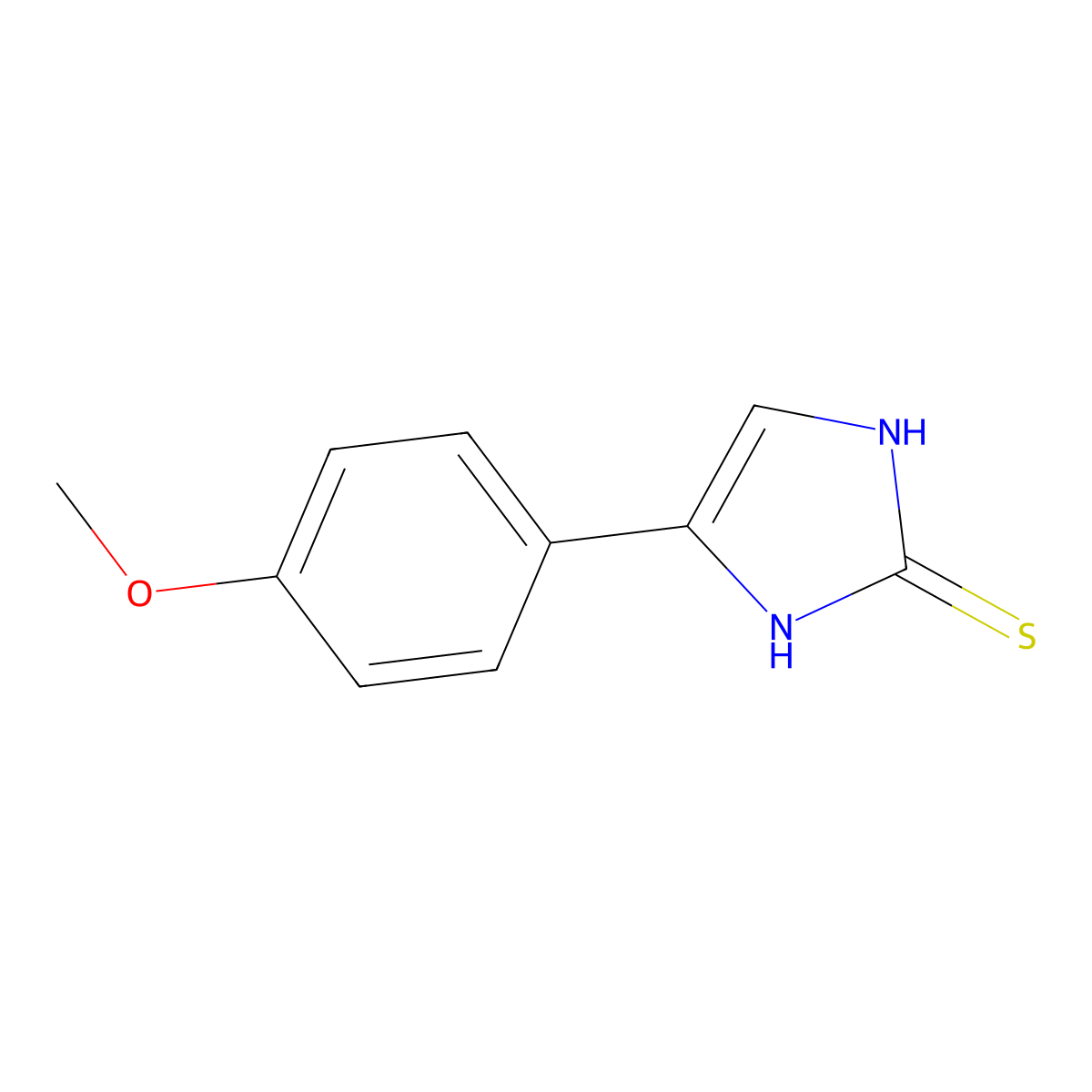 4-(4-Methoxyphenyl)-1,3-dihydro-2H-imidazole-2-thione molecular structure, CAS 10486-41-6