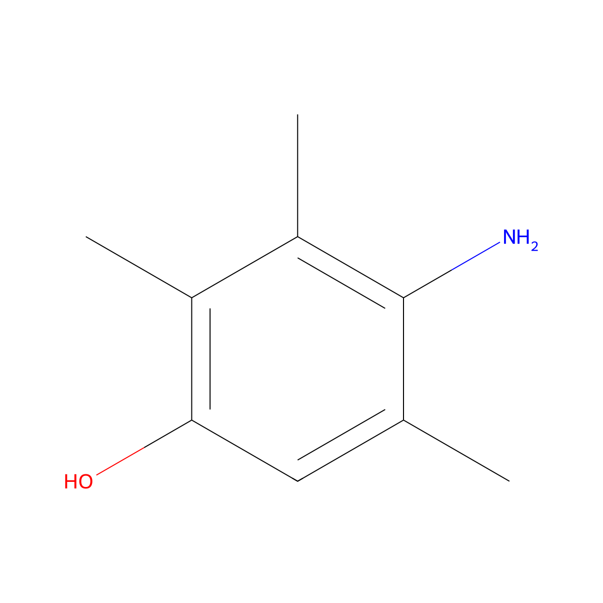4-Amino-2,3,5-trimethylphenol molecular structure, CAS 10486-46-1