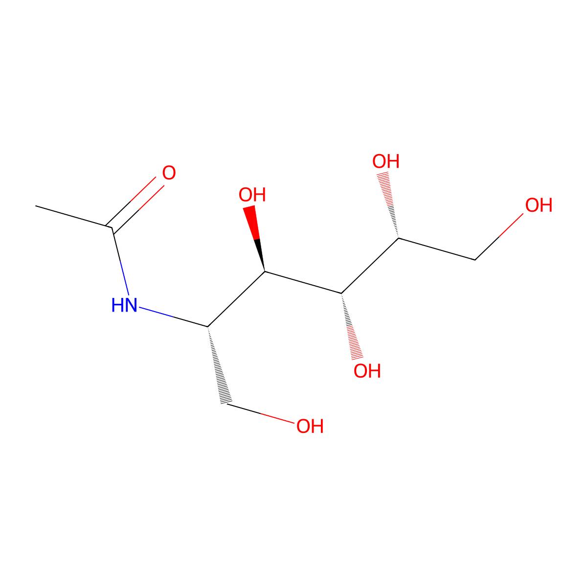 N-Acetylgalactosaminitol molecular structure, CAS 10486-91-6