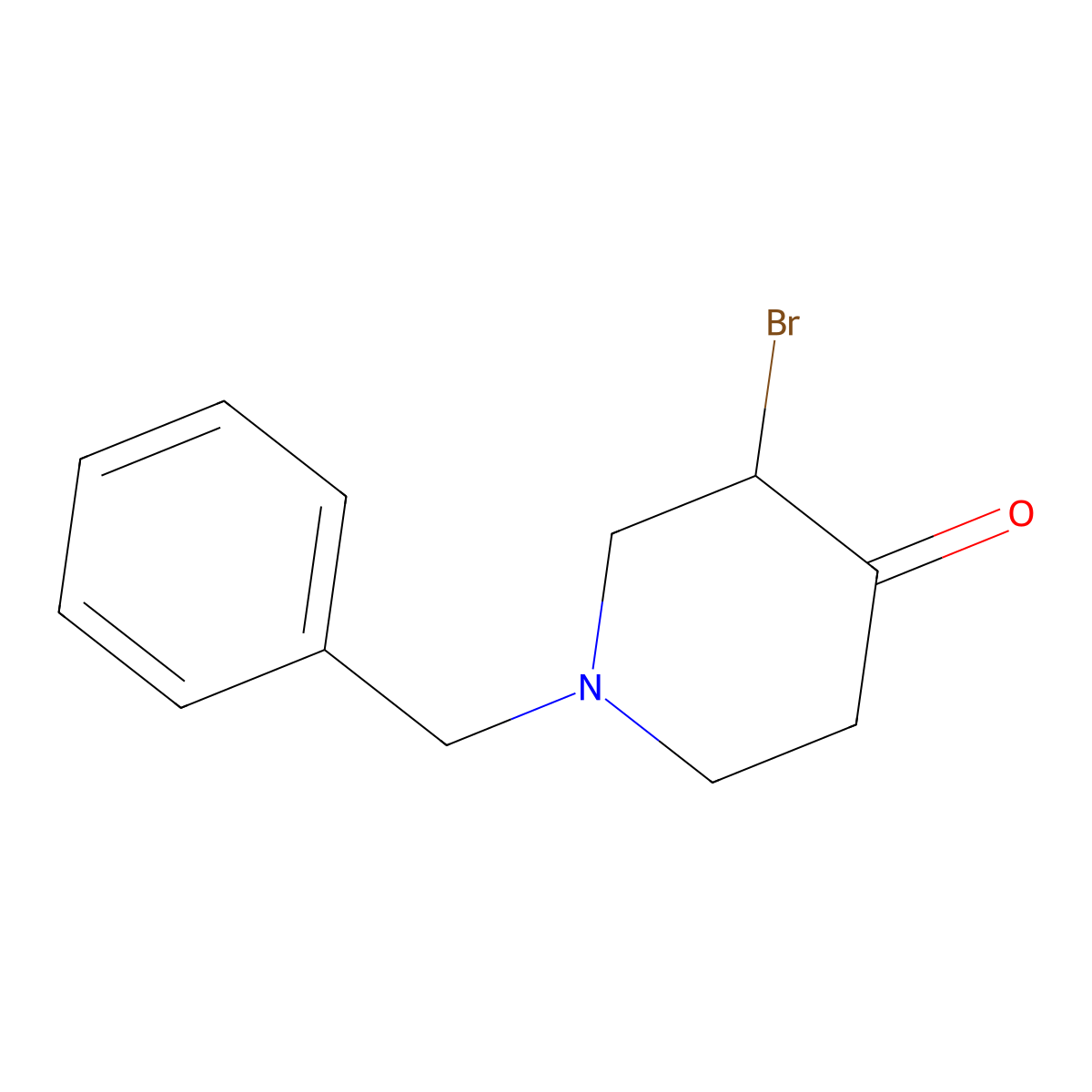 1-Benzyl-3-bromopiperidin-4-one molecular structure, CAS 104860-16-4