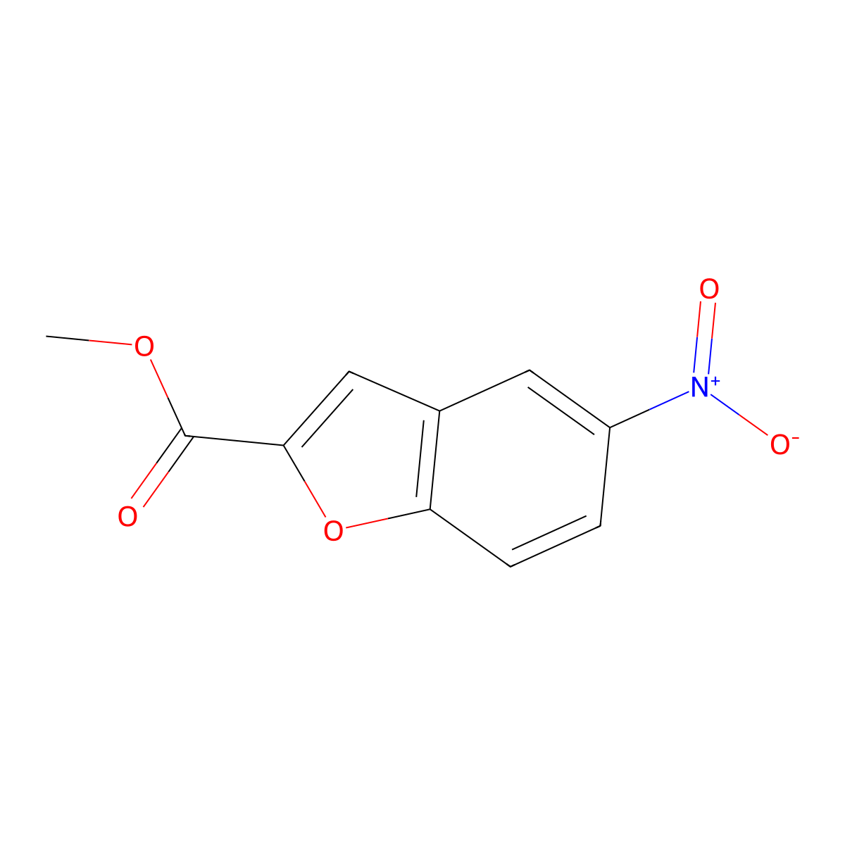 Methyl 5-nitrobenzofuran-2-carboxylate molecular structure, CAS 104862-11-5