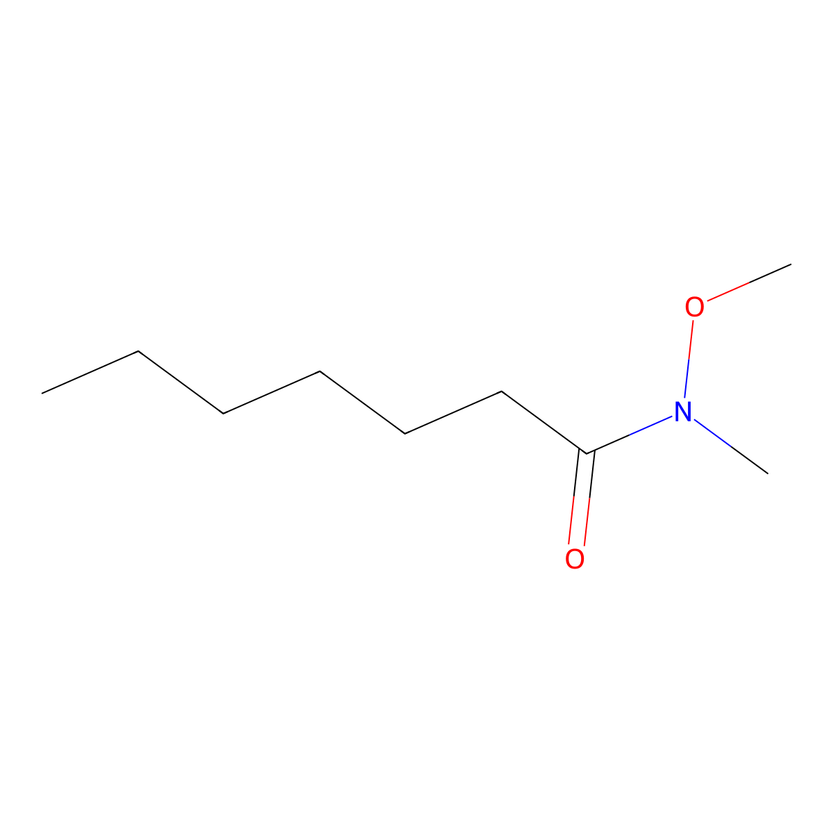 N-Methoxy-N-methylheptanamide molecular structure, CAS 104863-66-3