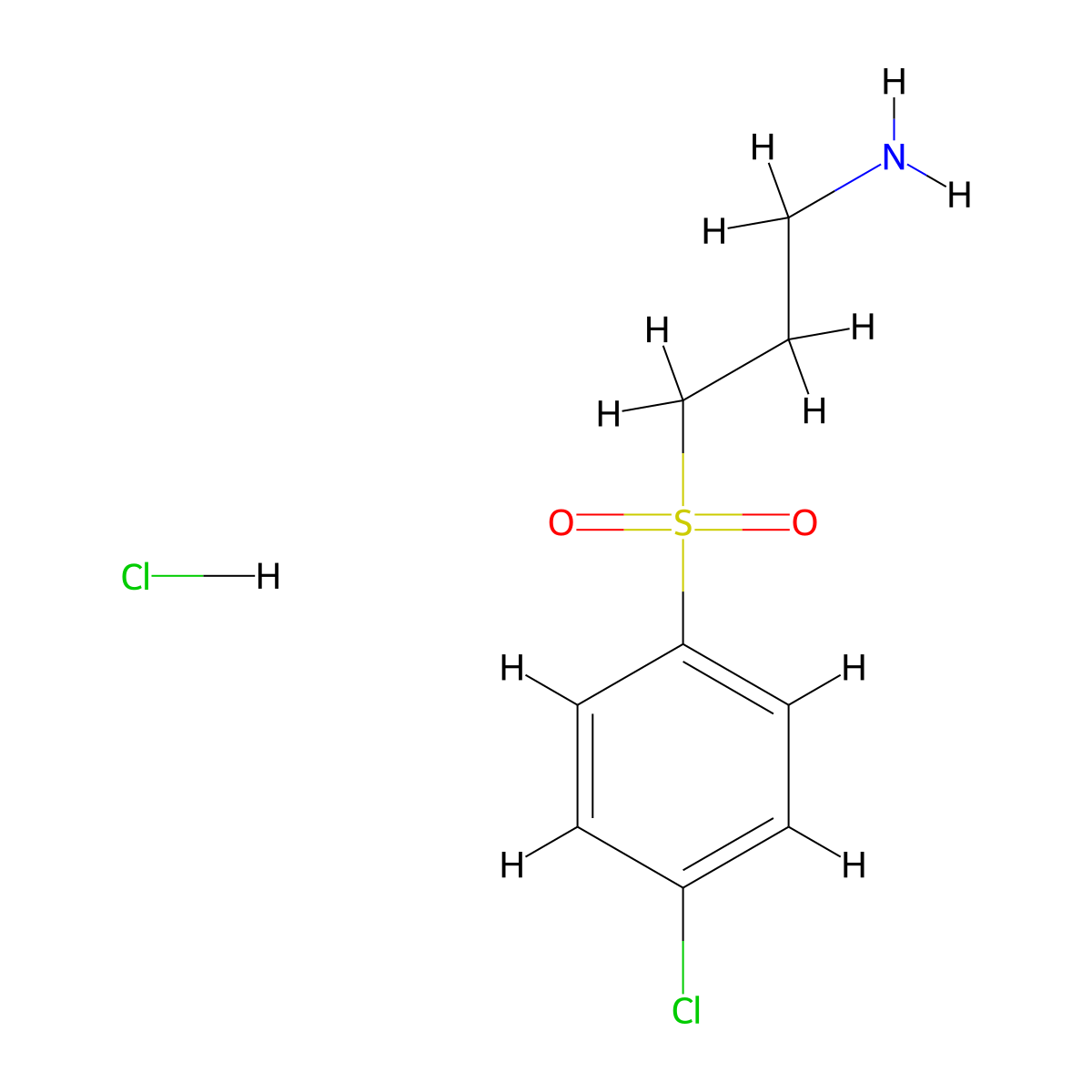 3-(4-Chlorobenzenesulfonyl)-propylamine hydrochloride molecular structure, CAS 104864-08-6